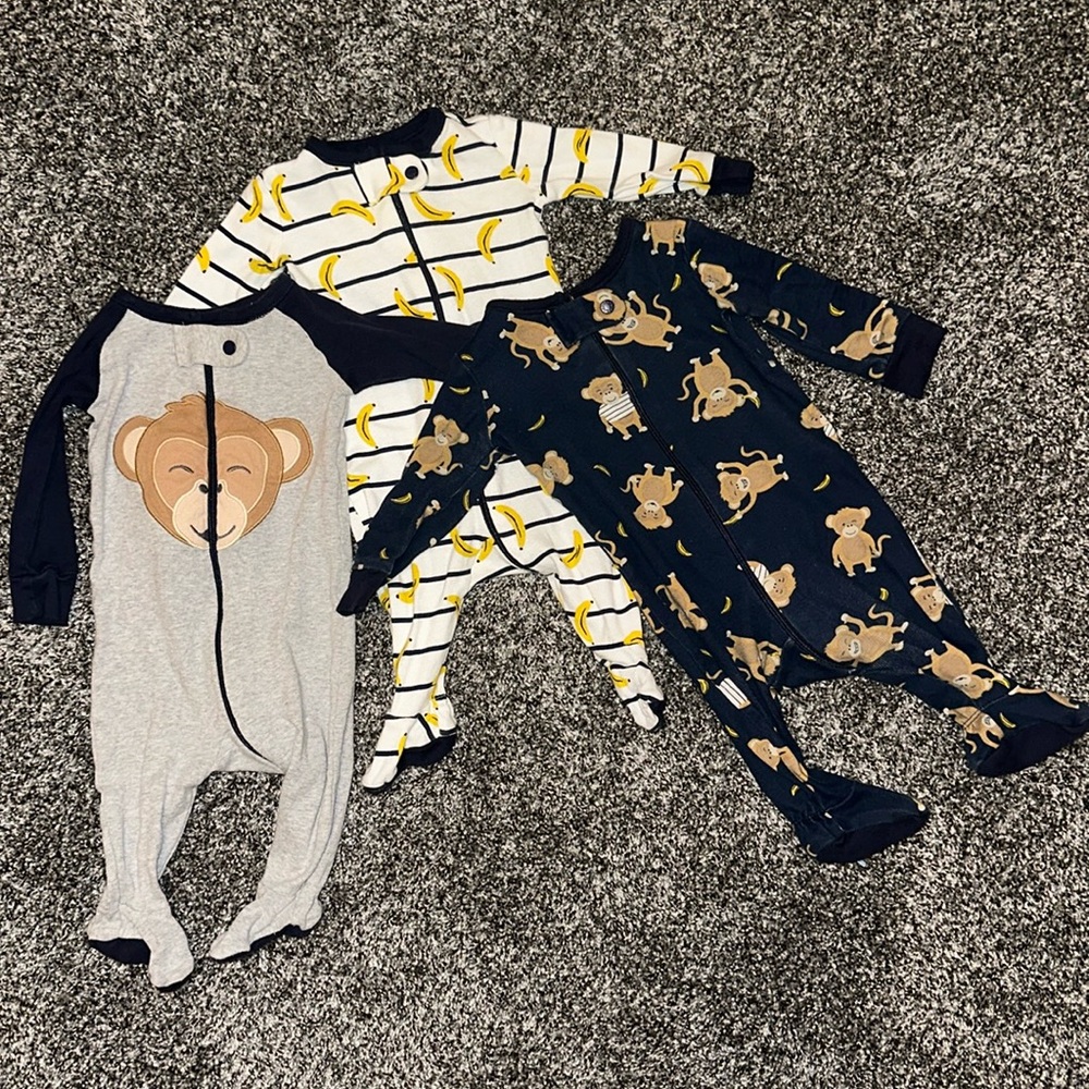 Monkey Onesies 0-3Months